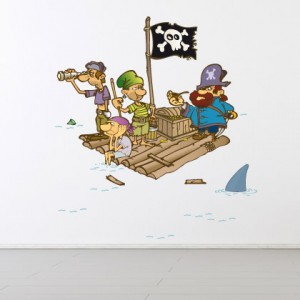 Stickers pirates naufragés
