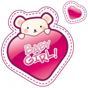 Sticker bébé à bord baby girl