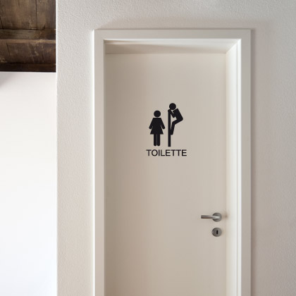 Sticker WC Signalétique toilette