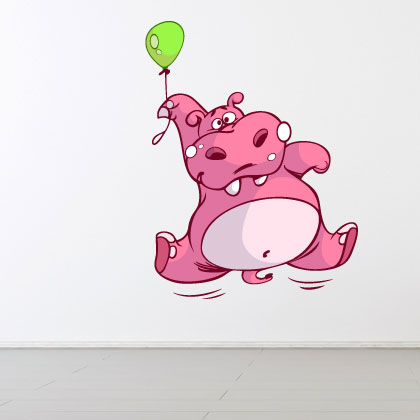 Sticker Hippopotame ballon | Fanastick.com