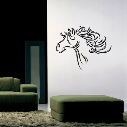 Sticker tête de cheval Sticker tête de cheval