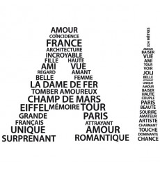 Sticker Tour Eiffel mots