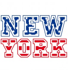 Sticker New York drapeau
