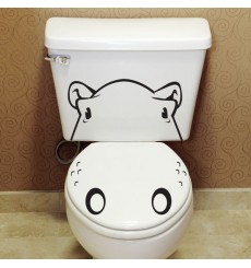 Sticker WC Hippopotame