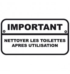 Sticker WC Important