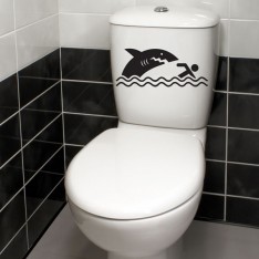 Sticker WC Requin