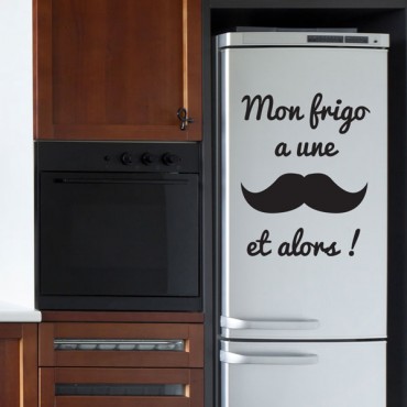 Sticker Mon frigo a une moustache  - stickers frigo & stickers muraux - fanastick.com