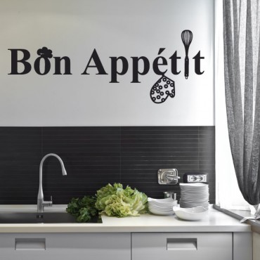 Sticker Bon appétit - stickers citations & stickers muraux - fanastick.com