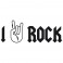 Sticker I love rock - stickers citations & stickers muraux - fanastick.com