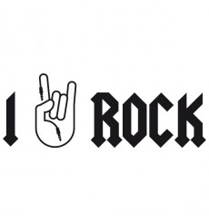Sticker I love rock