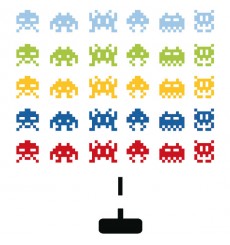Sticker Space invaders