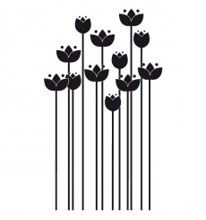 Sticker Fleurs modernes design