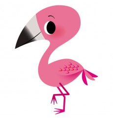 Sticker Flamant rose d'Alice