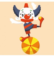 Sticker Clown équilibriste