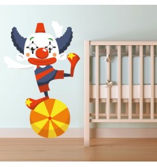 Sticker Clown équilibriste