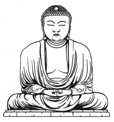 Sticker Bouddha statue