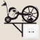 Sticker Biker avec souris dans la roue - stickers prise & stickers muraux - fanastick.com