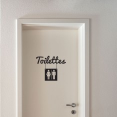 Sticker Toilettes mixte