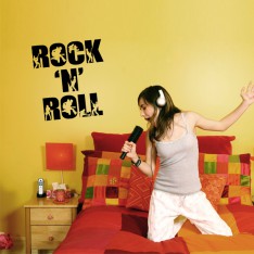  Sticker Rock and roll bicolore