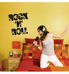 Sticker Rock and roll bicolore