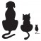 Sticker  chien, chat et souris - stickers chat & stickers muraux - fanastick.com