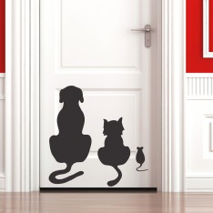  Sticker  chien, chat et souris