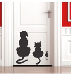 Sticker  chien, chat et souris