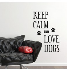 Sticker Keep Calm and Love Dogs