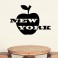 Sticker New York et pomme - stickers new york & stickers muraux - fanastick.com