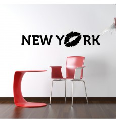 Sticker New York avec baiser