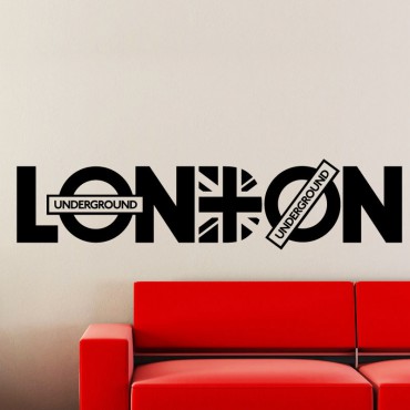 Sticker London Underground - Union Jack - stickers london & stickers muraux - fanastick.com