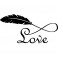 Sticker Plume et Love - stickers amour & stickers muraux - fanastick.com