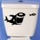 Sticker gros poisson et les petits poissons - stickers wc & stickers toilette - fanastick.com