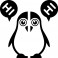 Sticker pingouin en 2 partis - stickers prise & stickers muraux - fanastick.com