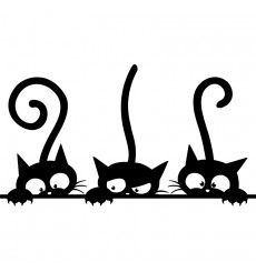 Sticker Triplés de chats