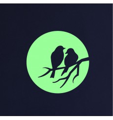 Sticker Phospho lune et oiseaux