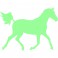 Sticker phosphorescent cheval au galop - dola & stickers muraux - fanastick.com