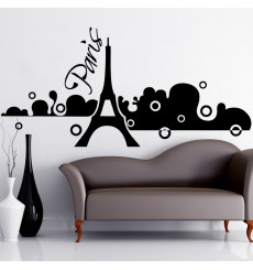 Sticker Paris dans la brume