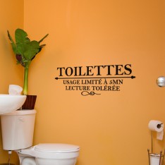  Sticker Toilettes Usage limité à 5 mn