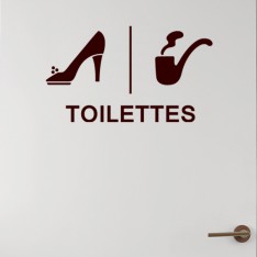  Sticker Toilettes - Féminin, masculin