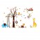 Sticker géant pour enfant - arbre, singe, girafe et oiseaux - stickers animaux enfant & stickers enfant - fanastick.com