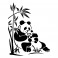 Sticker câlins de pandas - stickers animaux & stickers muraux - fanastick.com