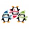 Sticker Pingouins de Noël - stickers noël & stickers muraux - fanastick.com