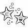 Sticker étoiles de mer souriant - stickers vitre & stickers muraux - fanastick.com