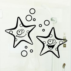  Sticker étoiles de mer souriant