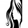 Sticker Femme aux longs cheveux - stickers personnages & stickers muraux - fanastick.com