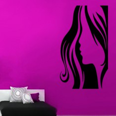  Sticker Femme aux longs cheveux