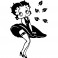 Sticker Betty Boop au printemps - stickers personnages & stickers muraux - fanastick.com