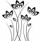 Sticker Petales de fleurs tiges fines - stickers fleurs & stickers muraux - fanastick.com