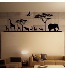 Sticker Savane Africaine et ses animaux
